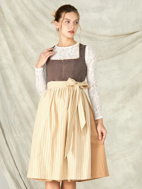 Dirndl i blåbrun, brungrøn og grønbrun: traditionel elegance og moderne farvekombinationer